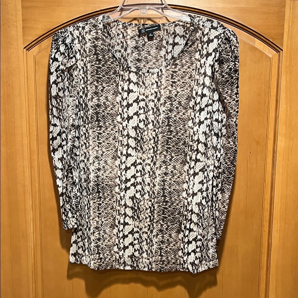 INC International Concepts Brown Patterned Top
